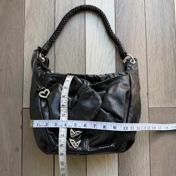 Brighton Black snake Textured Shoulder Bag - Picture 4 of 13